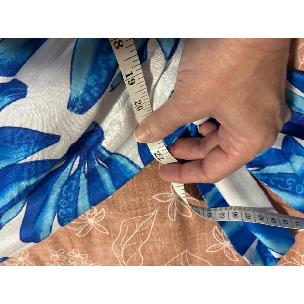 HT 360 Collective Blue Banana Leaf Tropical Maxi Skirt Size Small (P8) - Picture 10 of 13